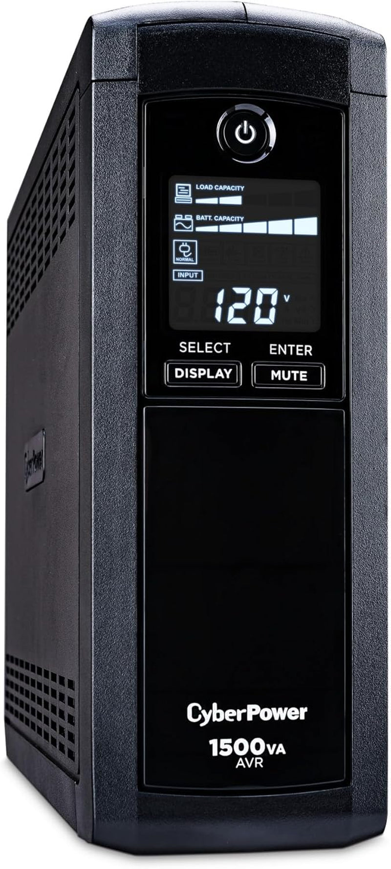 CP1500AVRLCDTAA Intelligent LCD UPS Battery Backup and Surge Protector, 1500VA, 900W, 12 Outlets, AVR, Mini Tower, TAA Certified, UL Certified