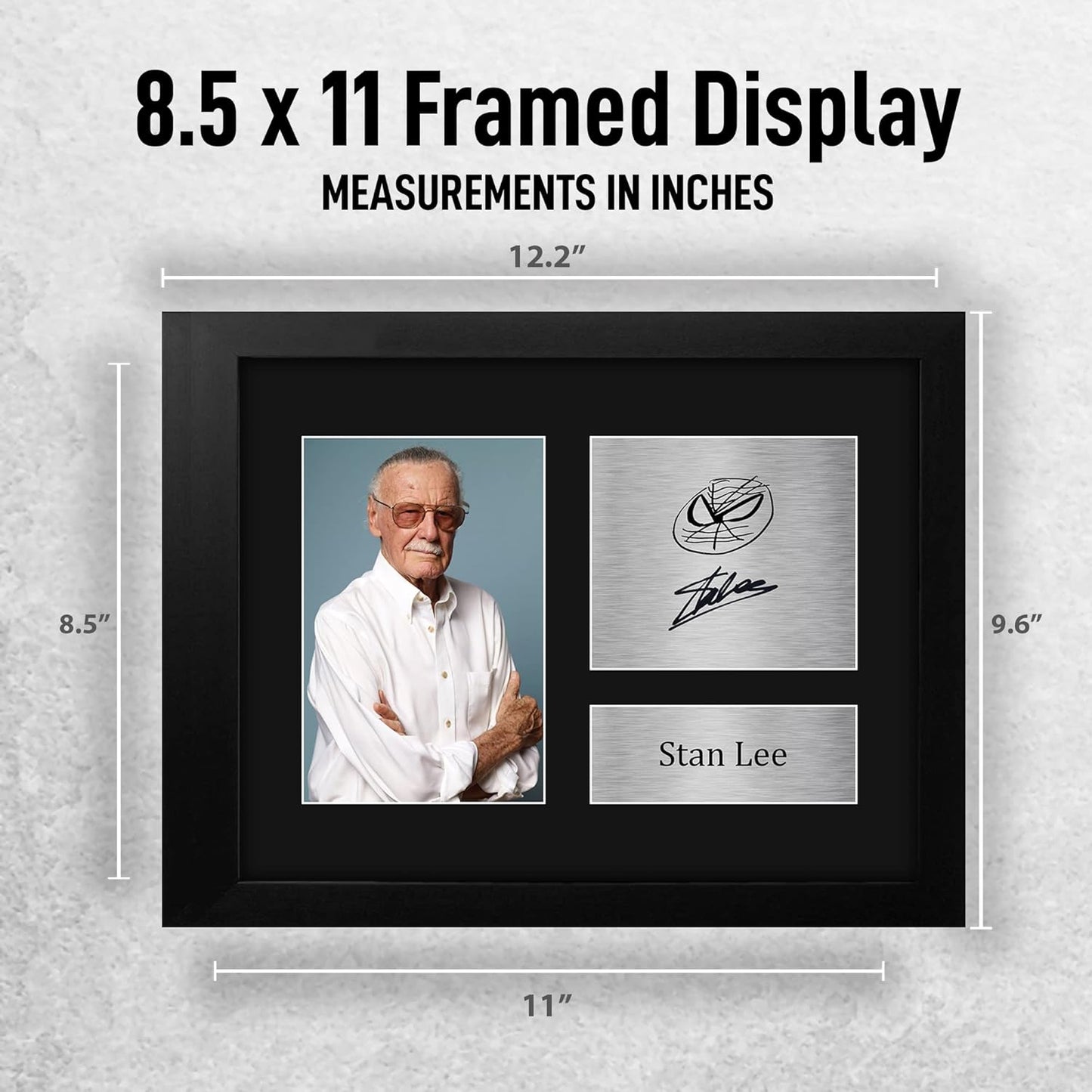Stan Lee Marvel Gifts USL Framed Signed Printed Autograph Picture for TV Show Fans - US Letter Size