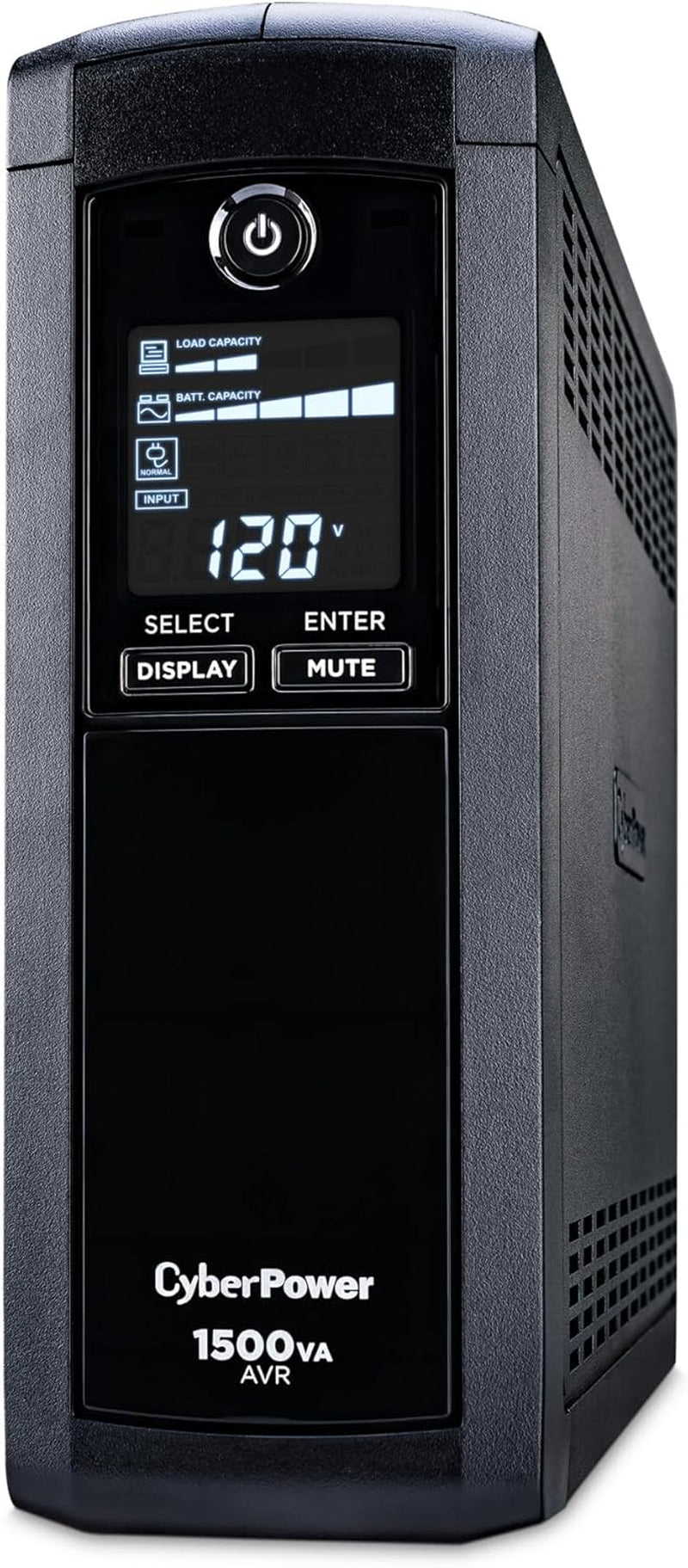 CP1500AVRLCDTAA Intelligent LCD UPS Battery Backup and Surge Protector, 1500VA, 900W, 12 Outlets, AVR, Mini Tower, TAA Certified, UL Certified