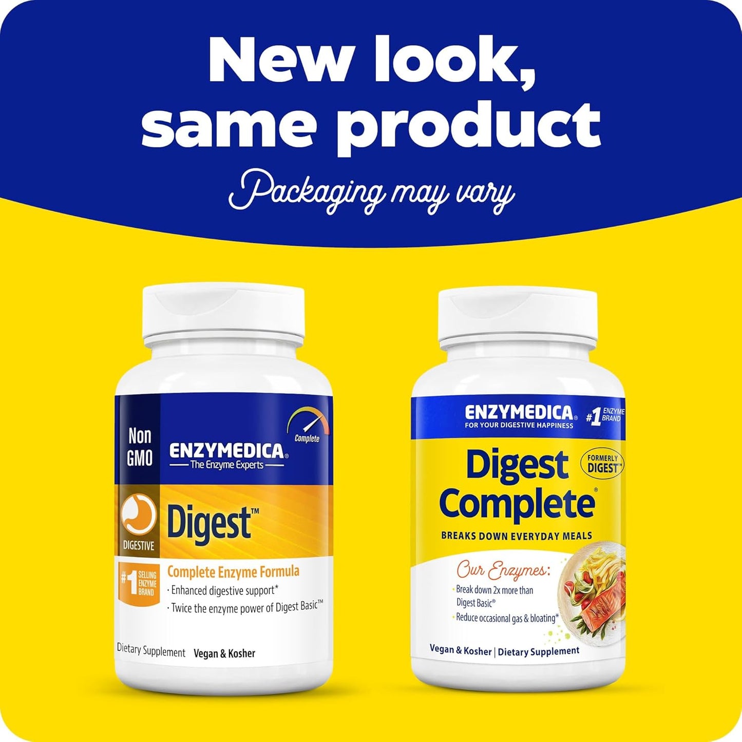 Digest, Full-Range, Everyday Digestive Enzymes, Offers Fast-Acting Gas & Bloating Relief, 90 Count