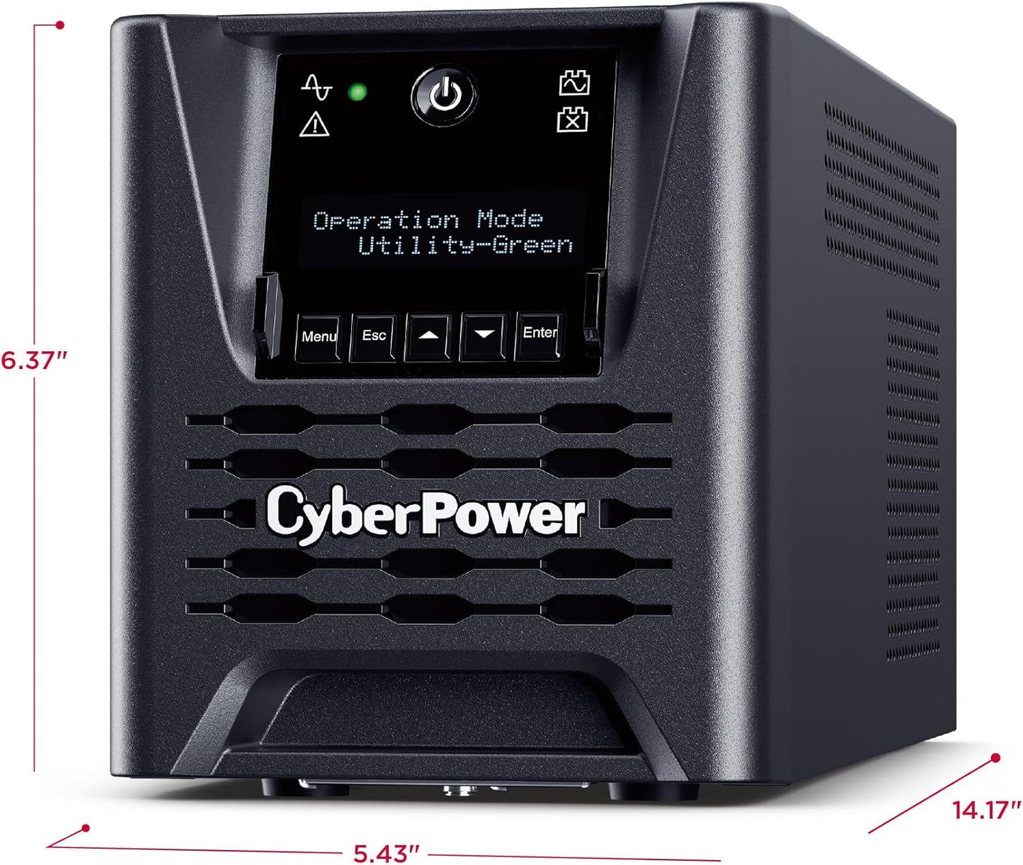 PR750LCD3C Smart App Sinewave UPS Battery Backup and Surge Protector, 750VA/750W, 6 Outlets, AVR, Mini-Tower, Built-In Cloud Monitoring, UL Certified