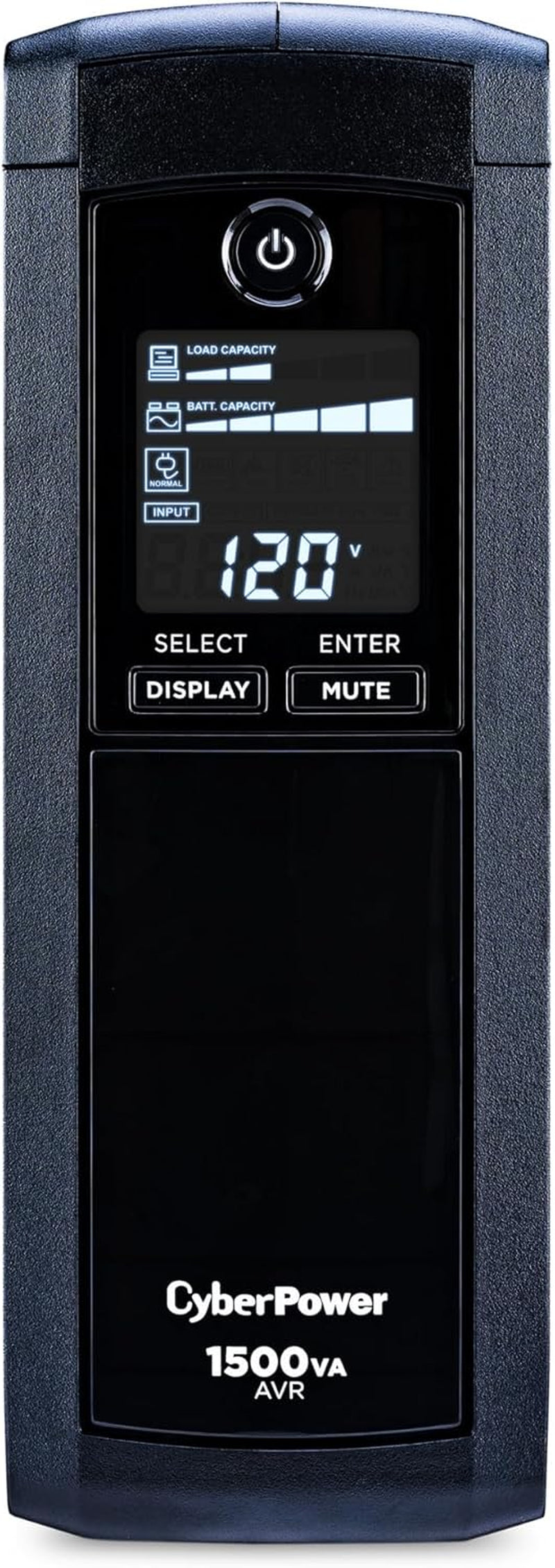 CP1500AVRLCDTAA Intelligent LCD UPS Battery Backup and Surge Protector, 1500VA, 900W, 12 Outlets, AVR, Mini Tower, TAA Certified, UL Certified