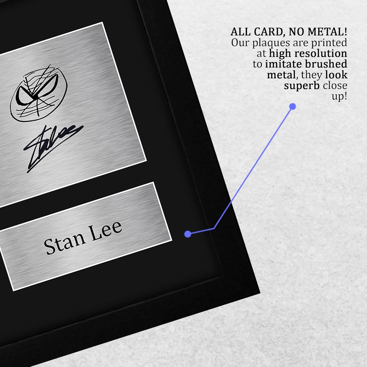 Stan Lee Marvel Gifts USL Framed Signed Printed Autograph Picture for TV Show Fans - US Letter Size