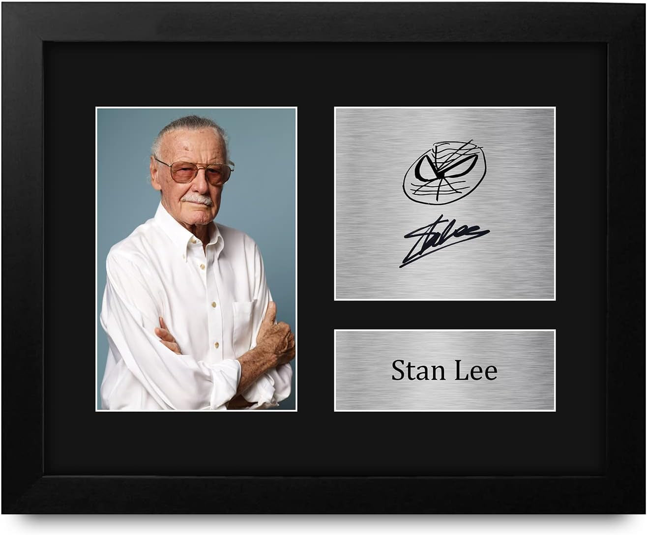 Stan Lee Marvel Gifts USL Framed Signed Printed Autograph Picture for TV Show Fans - US Letter Size