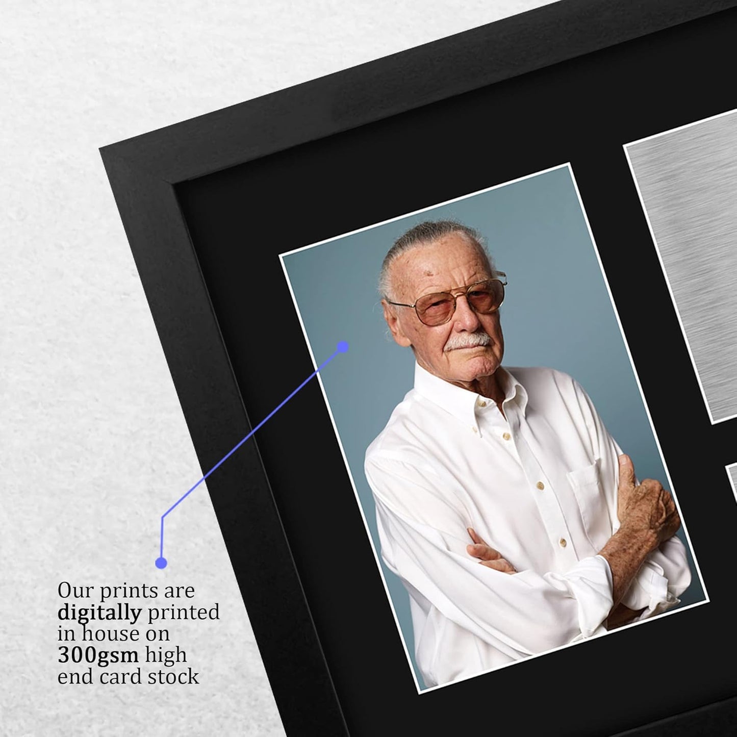 Stan Lee Marvel Gifts USL Framed Signed Printed Autograph Picture for TV Show Fans - US Letter Size