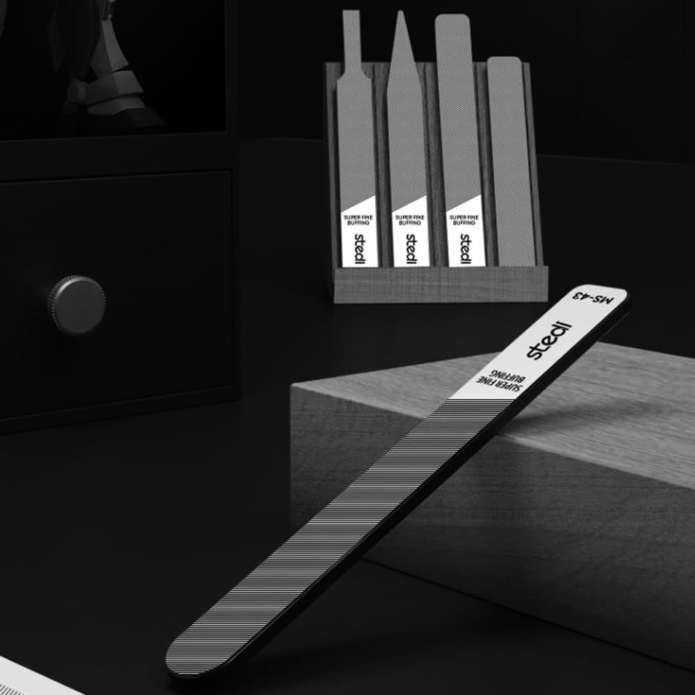 Hobby Model Polishing Tools 4 PCS, Ultimate Precision Files #10000 Grit Glass Mirror Grinding Tools for Plastic Gundam Models, Wood, Resin-Base Parts.