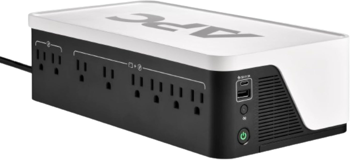 UPS Battery Backup, 900VA UPS with 6 Backup Battery Outlets, Type C USB Charging, BE900G3 Back-Ups