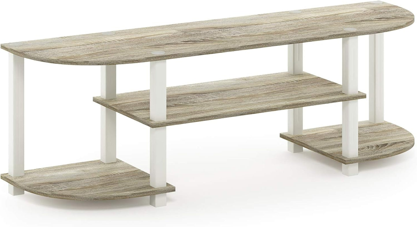 Turn-S-Tube Wide TV Entertainment Center, Sonoma Oak/White, 47. 25X13. 4X15. 9