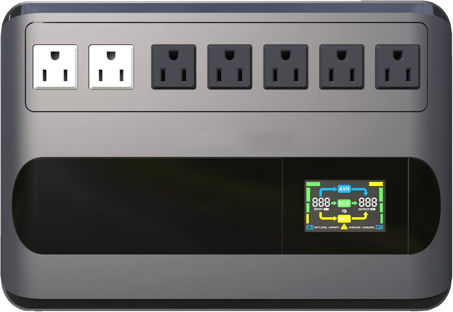 UPS 360W Uninterruptible Power Supply Offline Back UPS Battery Backup Intelligent LCD Battery Backup and Surge Protector Battery Backup for Computer 600VA/360W GF600