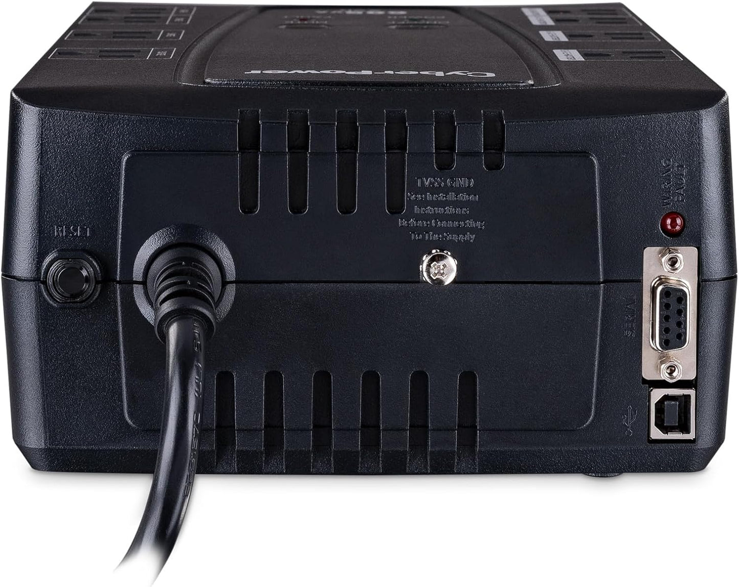 CP825AVRLCD Intelligent LCD UPS Battery Backup and Surge Protector, 825VA/450W, 8 Outlets, AVR, Compact, UL Certified