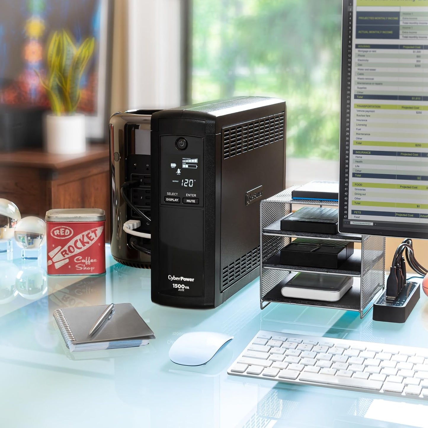 CP1500AVRLCDTAA Intelligent LCD UPS Battery Backup and Surge Protector, 1500VA, 900W, 12 Outlets, AVR, Mini Tower, TAA Certified, UL Certified