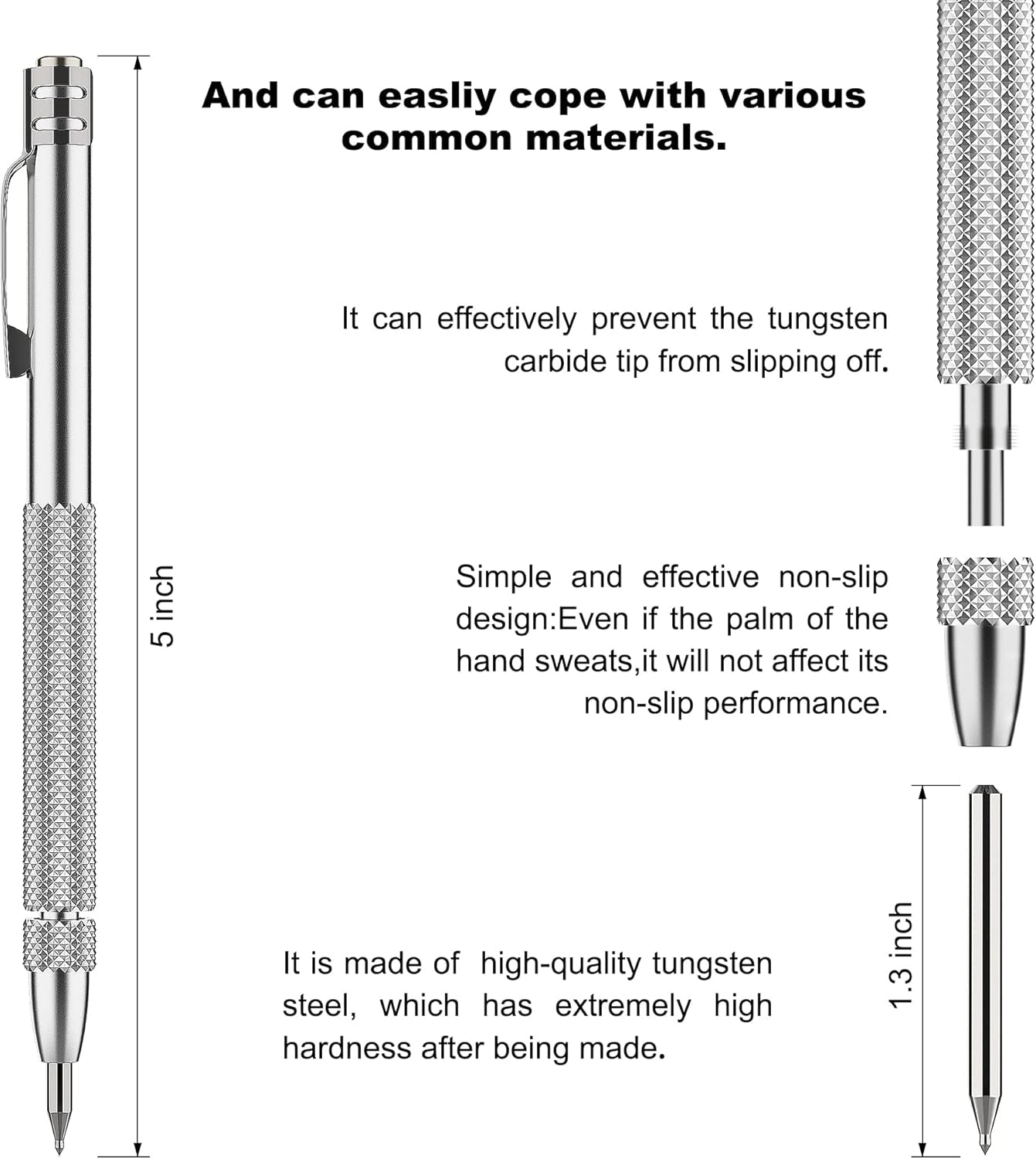 2 Pack Tungsten Carbide Scriber Tool Set with Magnet - Professional Metal Engraving Pen, Extra 10 Carbide Replacement Tips - Ultimate Scribing Tools for Glass/Ceramics/Sheet Metal Marking