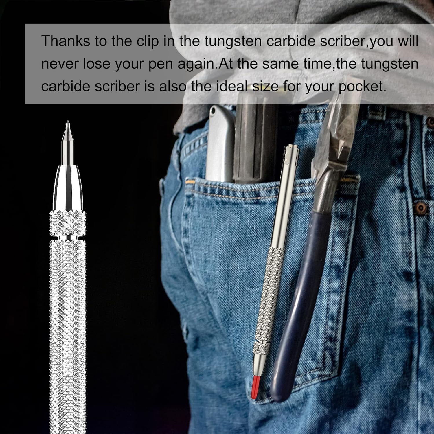 2 Pack Tungsten Carbide Scriber Tool Set with Magnet - Professional Metal Engraving Pen, Extra 10 Carbide Replacement Tips - Ultimate Scribing Tools for Glass/Ceramics/Sheet Metal Marking