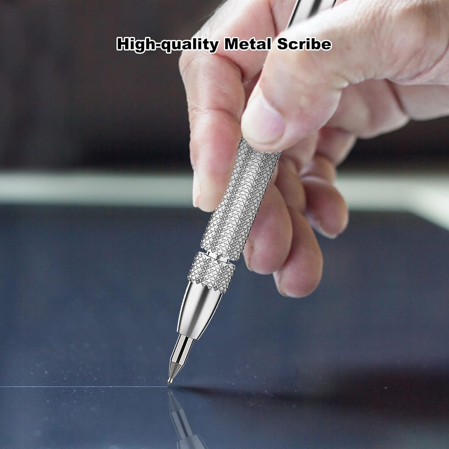 2 Pack Tungsten Carbide Scriber Tool Set with Magnet - Professional Metal Engraving Pen, Extra 10 Carbide Replacement Tips - Ultimate Scribing Tools for Glass/Ceramics/Sheet Metal Marking